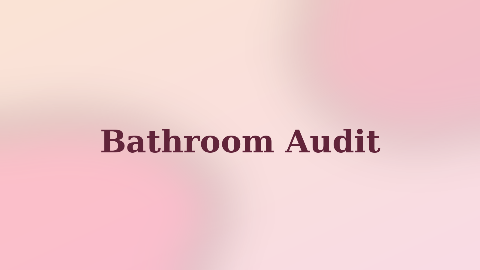 Bathroom Audit