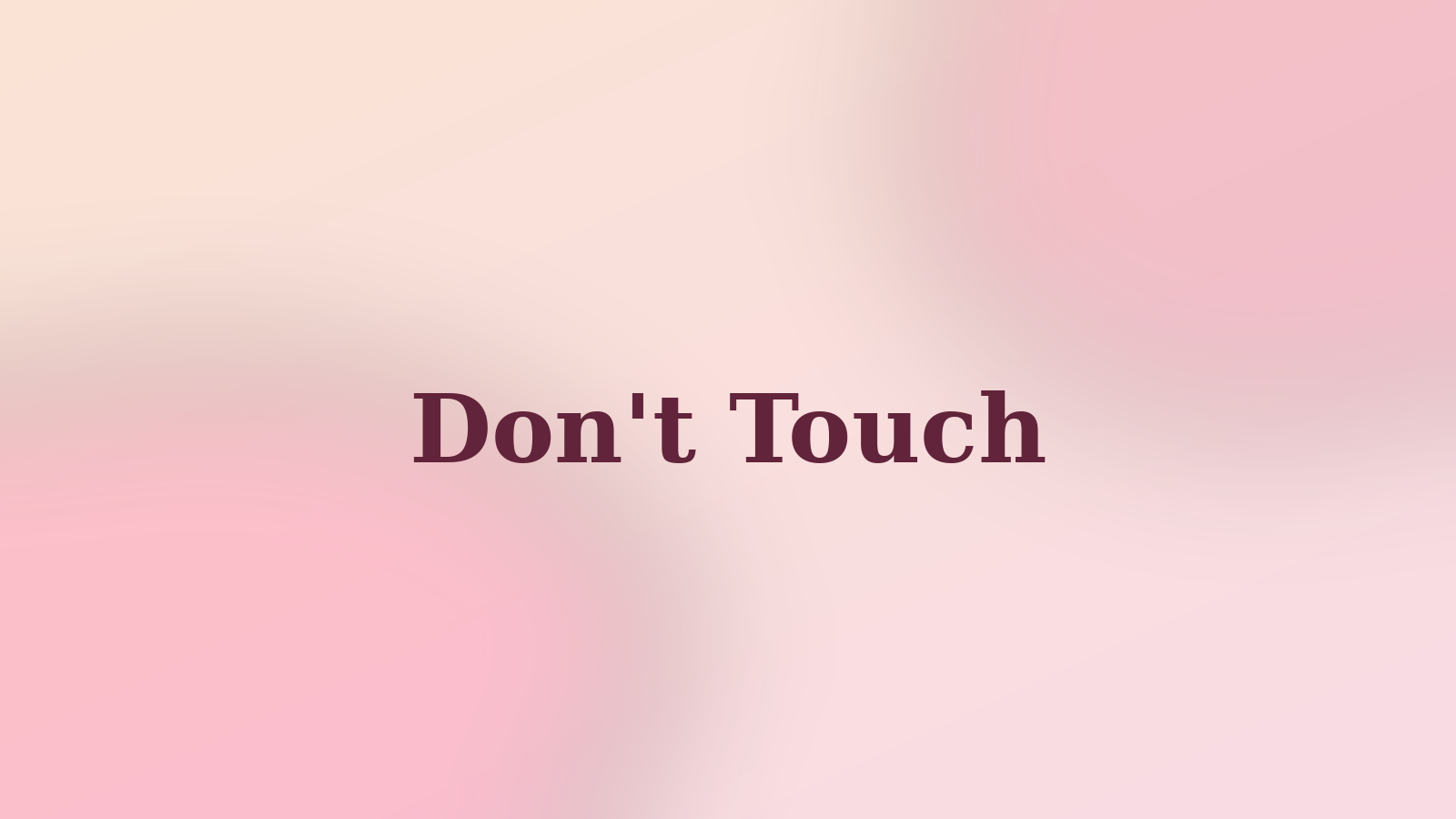 Don't Touch