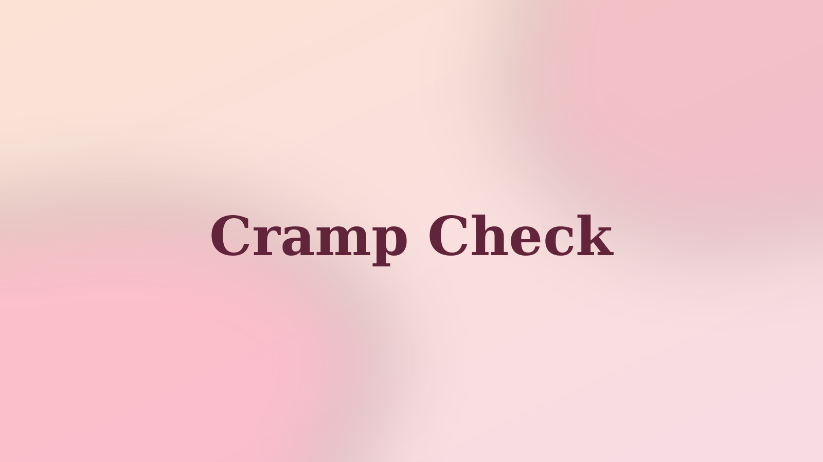 Cramp Check