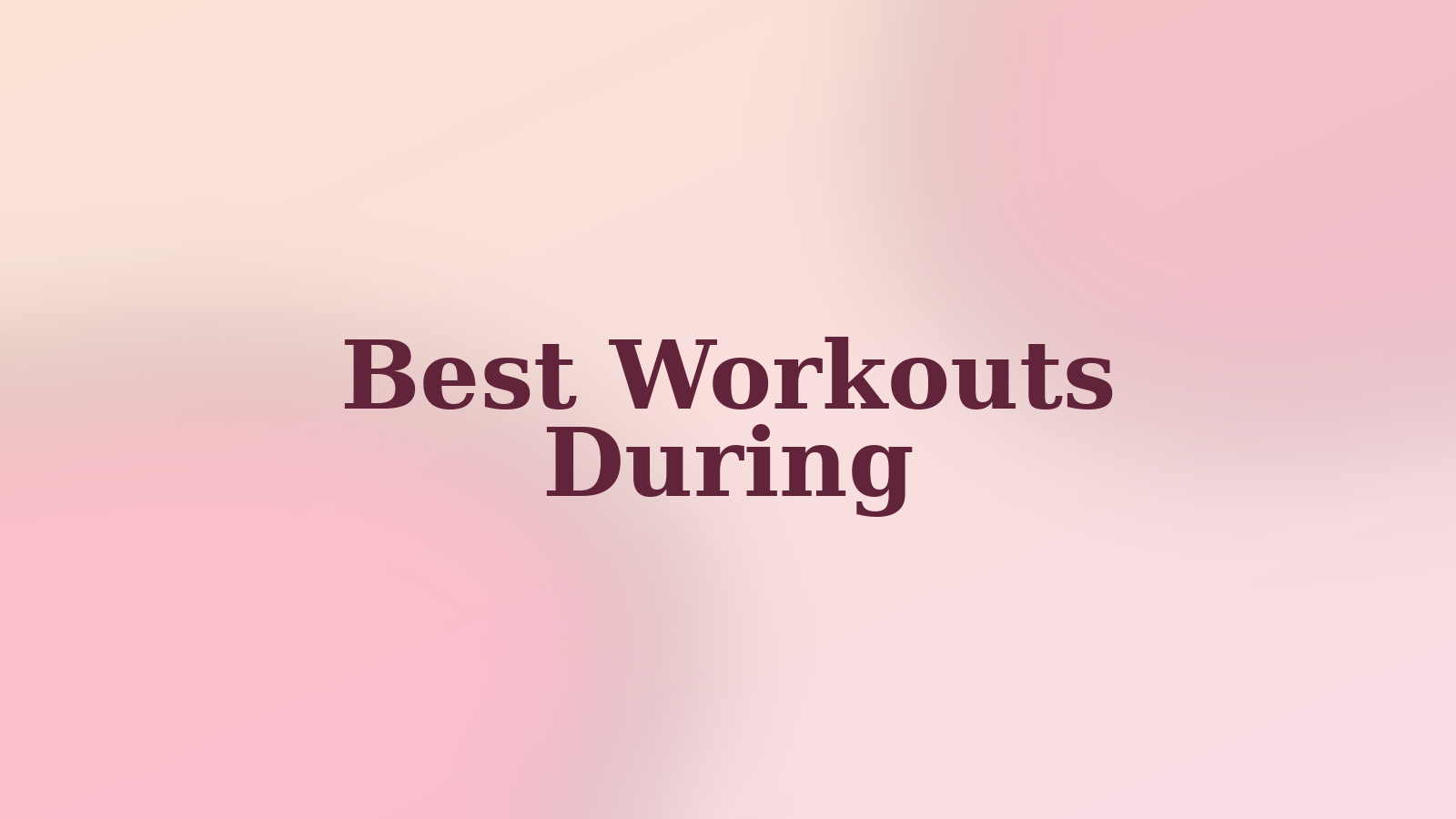 Editorial cover image in cream, blush, and soft pink tones with the words Period Workouts set in large burgundy Zodiak style type.