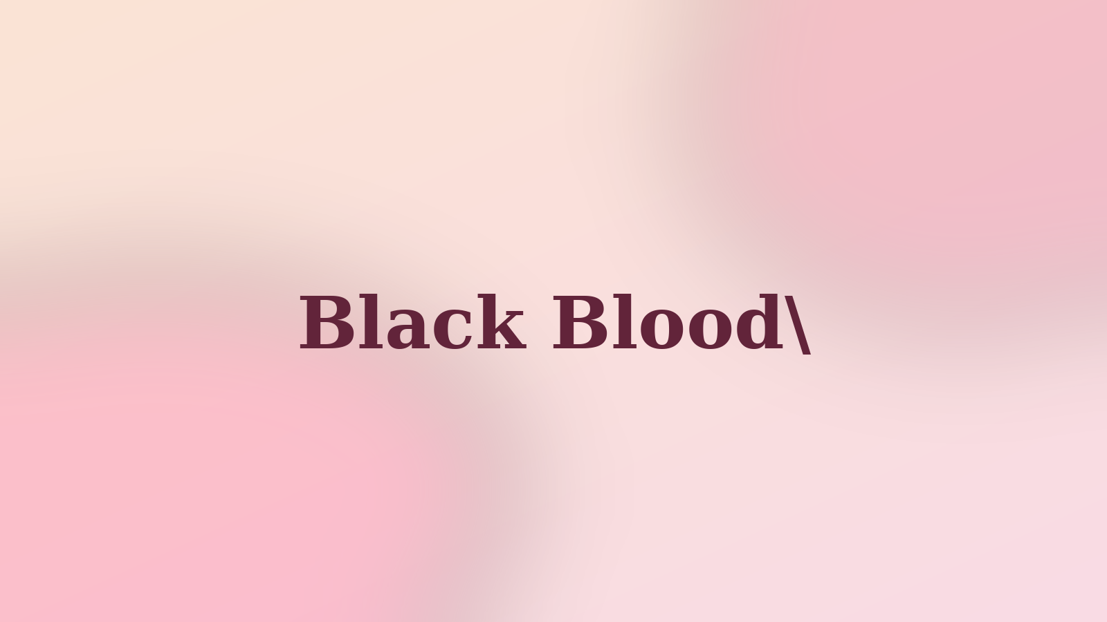 A warm cycle wellness graphic with cream and pink tones and large dark rose headline text reading Black Blood.