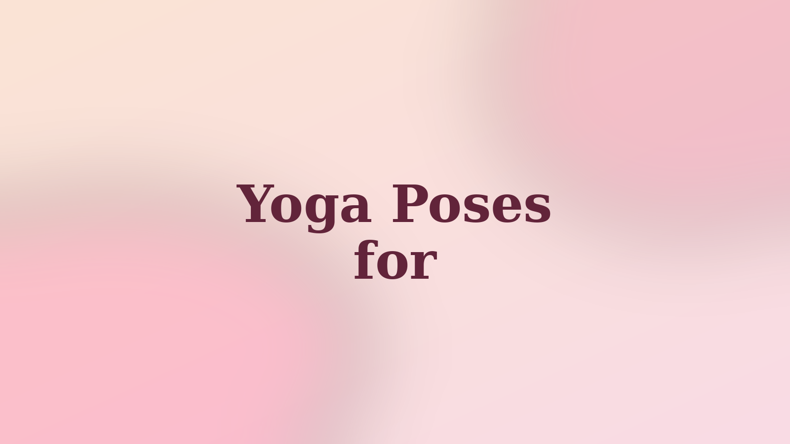 Warm blush and pink editorial card with Zodiak-style headline reading Bloating Yoga in deep burgundy.