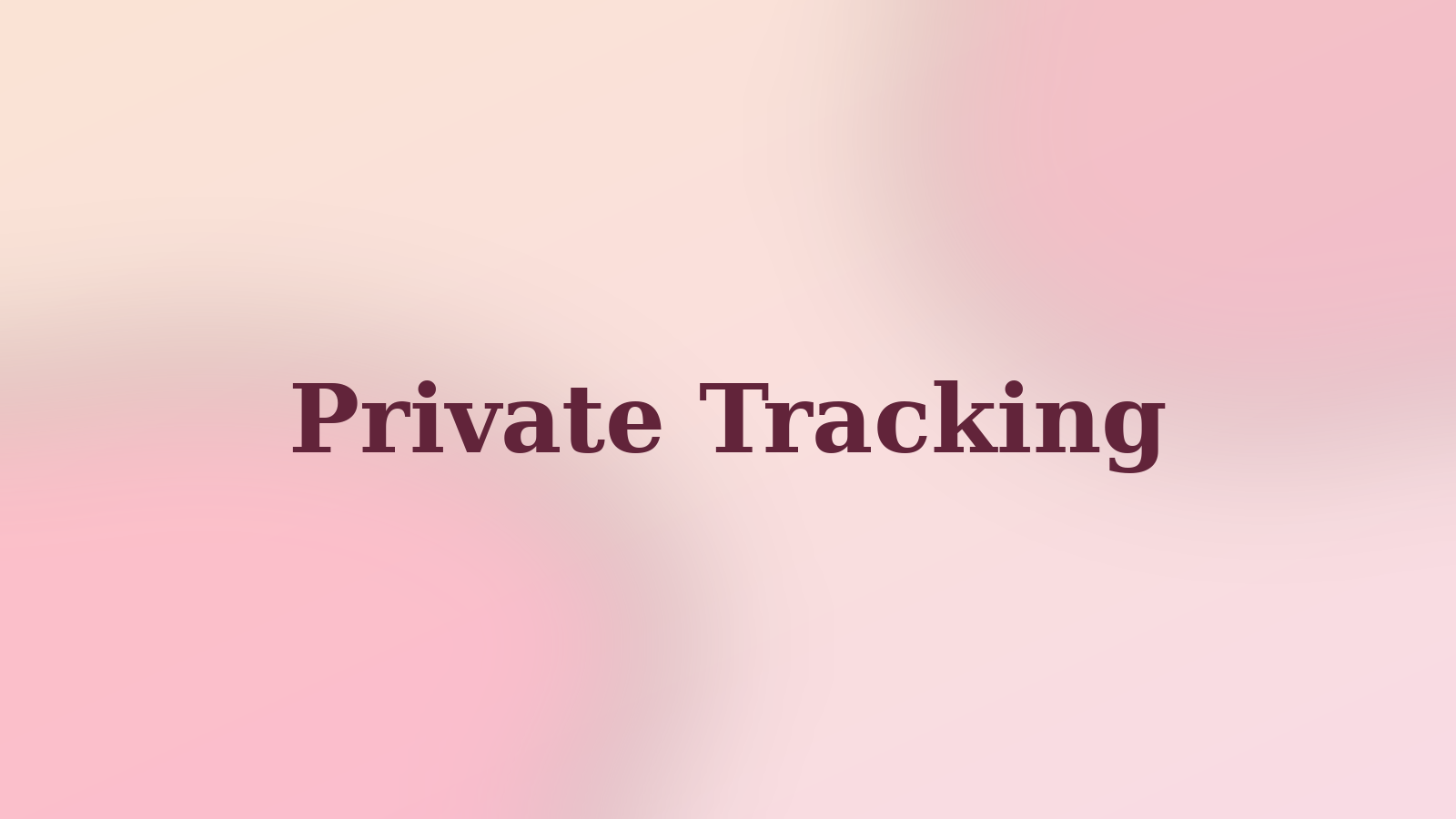 Warm pastel illustration for a private period tracker app with the words Private Tracking.
