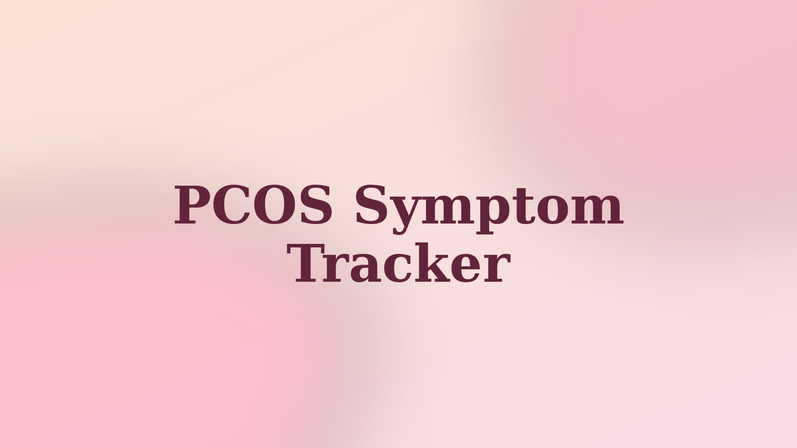 Abstract warm-toned health library graphic with the words PCOS Patterns.
