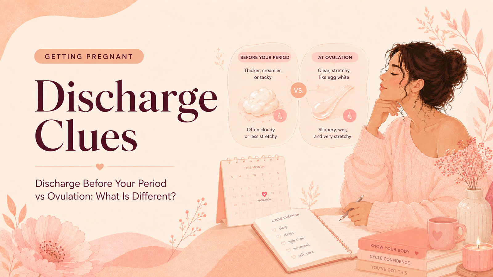 discharge before period vs ovulation