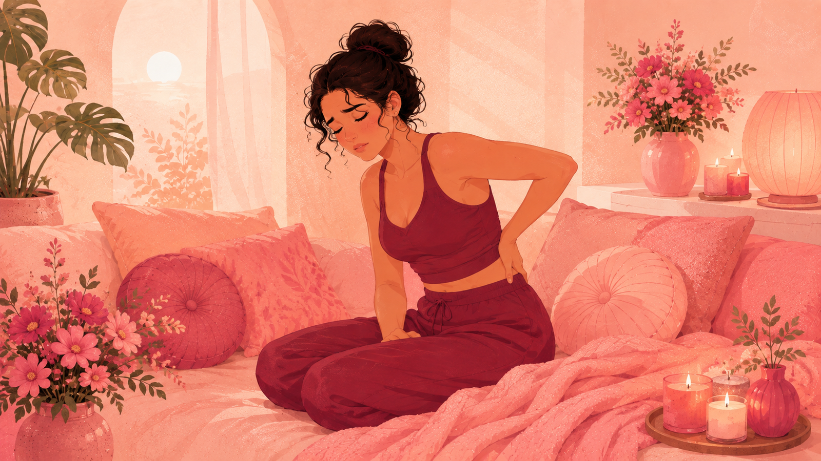 one sided period cramps