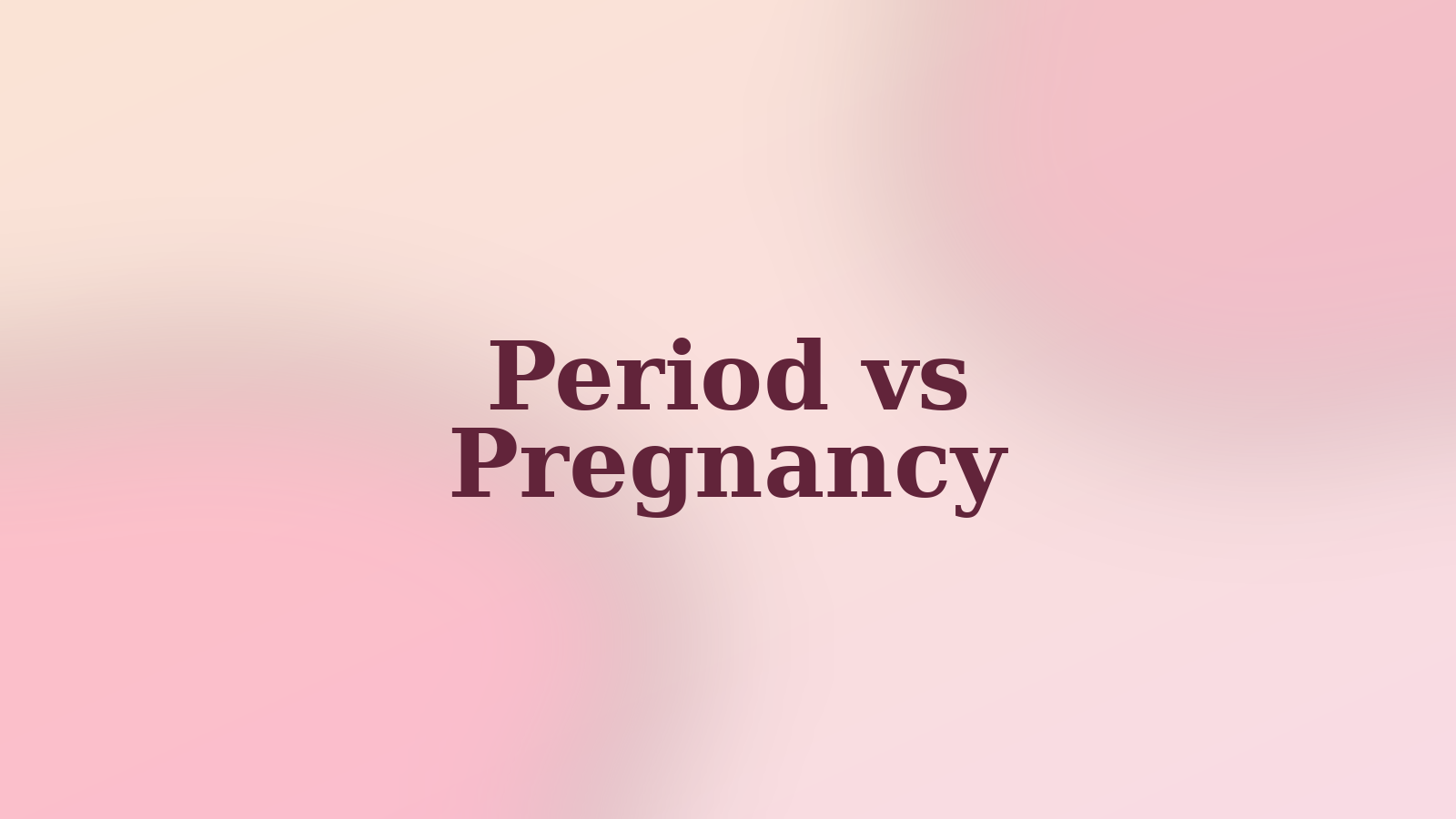 Blush and peach Flow and Glow graphic with the burgundy words PMS Or Pregnancy