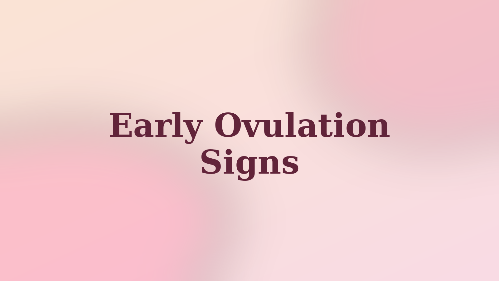 Warm abstract cycle calendar illustration for an article about early ovulation signs and cycle day timing.