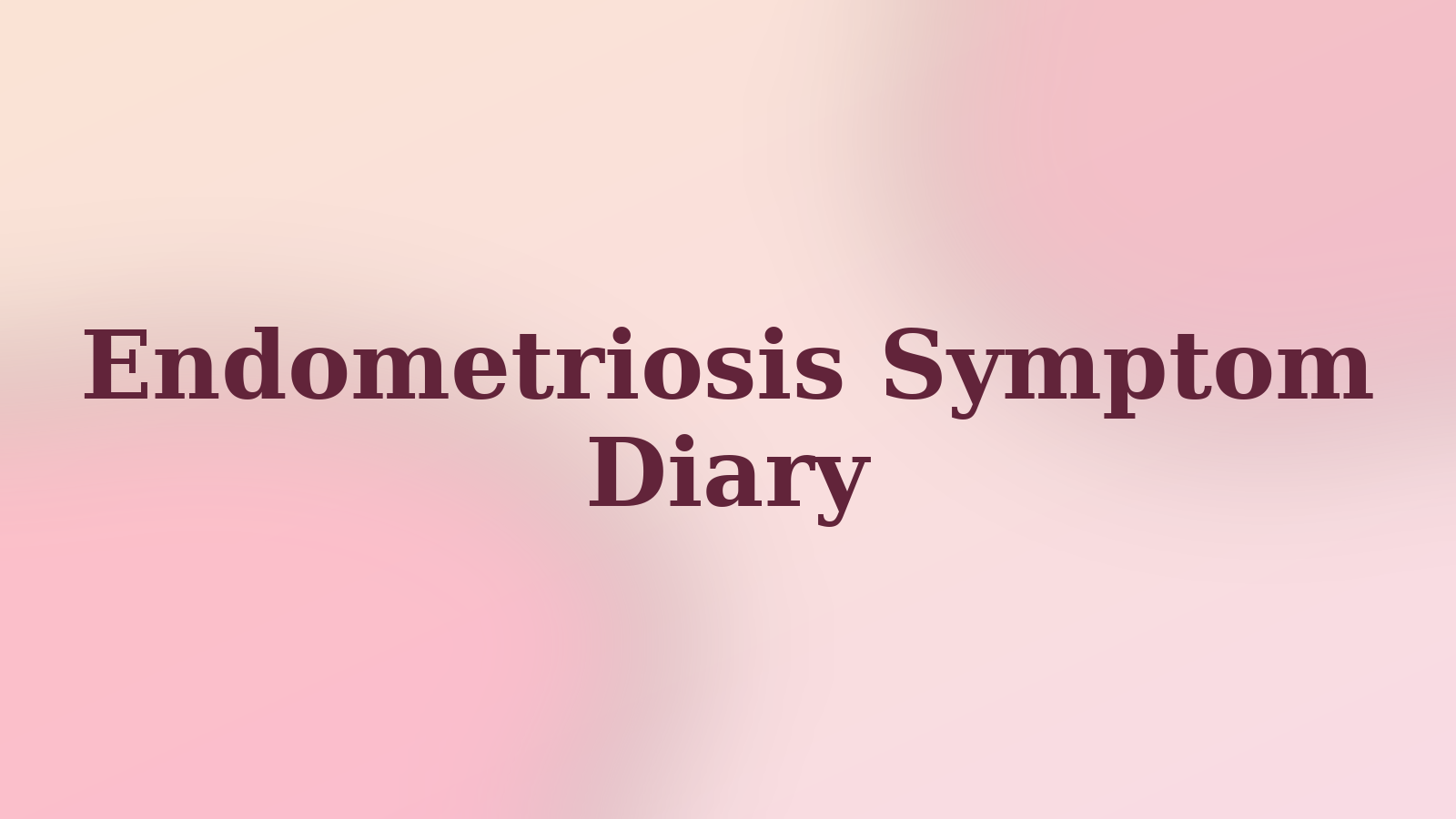 Track Pain headline on brand-color abstract background for an endometriosis symptom diary article.